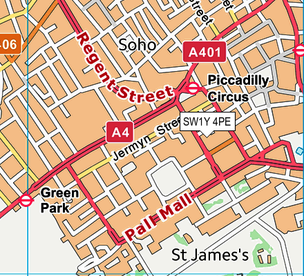 SW1Y 4PE map - OS VectorMap District (Ordnance Survey) SW1Y 4PE map - OS VectorMap District (Ordnance Survey)