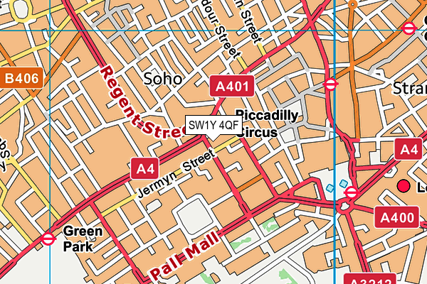 SW1Y 4QF map - OS VectorMap District (Ordnance Survey) SW1Y 4QF map - OS VectorMap District (Ordnance Survey)