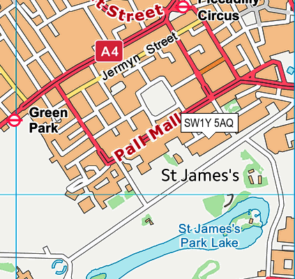SW1Y 5AQ map - OS VectorMap District (Ordnance Survey) SW1Y 5AQ map - OS VectorMap District (Ordnance Survey)