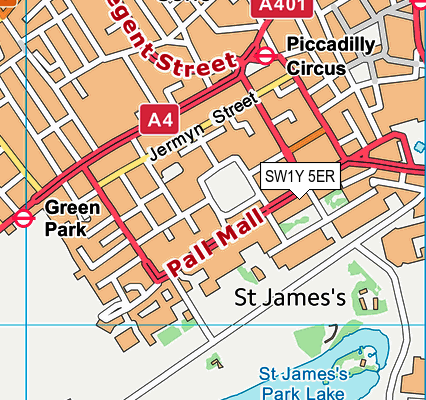 SW1Y 5ER map - OS VectorMap District (Ordnance Survey) SW1Y 5ER map - OS VectorMap District (Ordnance Survey)