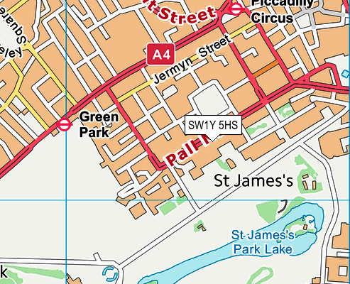 SW1Y 5HS map - OS VectorMap District (Ordnance Survey) SW1Y 5HS map - OS VectorMap District (Ordnance Survey)