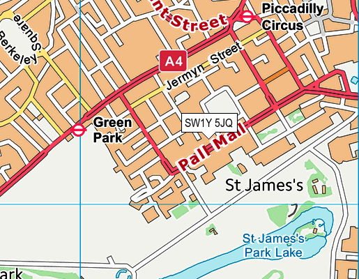 SW1Y 5JQ map - OS VectorMap District (Ordnance Survey) SW1Y 5JQ map - OS VectorMap District (Ordnance Survey)