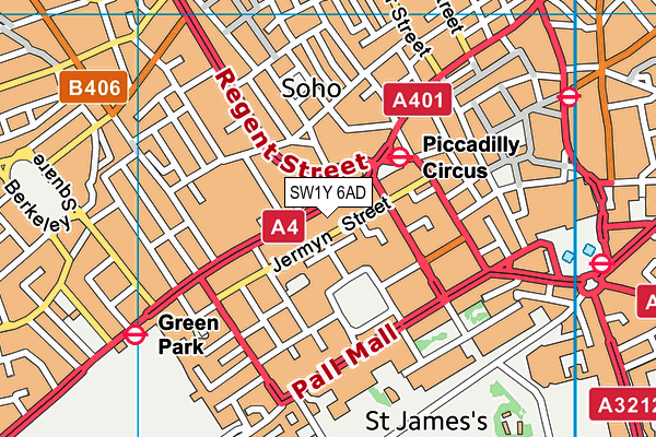 SW1Y 6AD map - OS VectorMap District (Ordnance Survey) SW1Y 6AD map - OS VectorMap District (Ordnance Survey)
