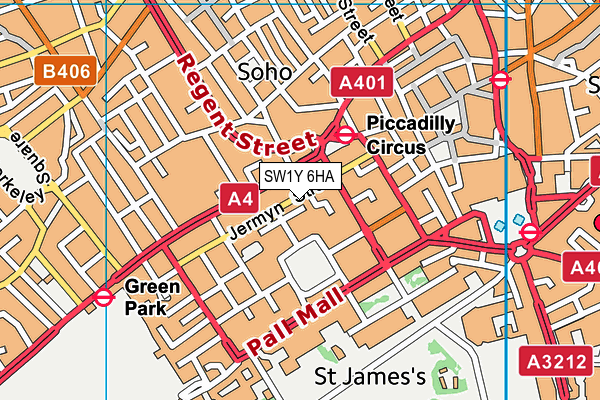 SW1Y 6HA map - OS VectorMap District (Ordnance Survey) SW1Y 6HA map - OS VectorMap District (Ordnance Survey)