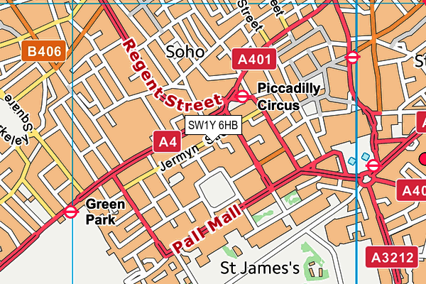 SW1Y 6HB map - OS VectorMap District (Ordnance Survey) SW1Y 6HB map - OS VectorMap District (Ordnance Survey)
