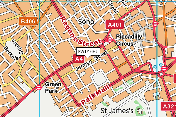 SW1Y 6HU map - OS VectorMap District (Ordnance Survey) SW1Y 6HU map - OS VectorMap District (Ordnance Survey)