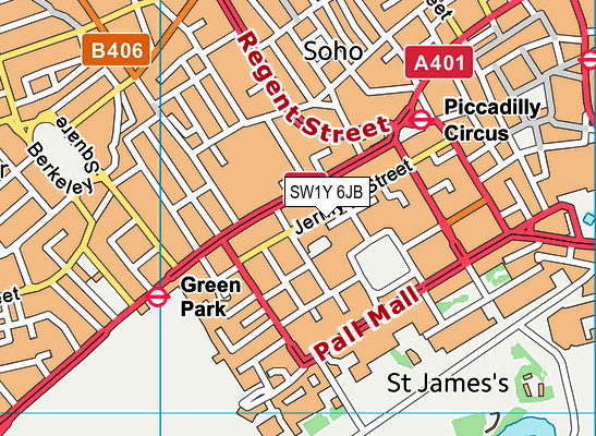 SW1Y 6JB map - OS VectorMap District (Ordnance Survey) SW1Y 6JB map - OS VectorMap District (Ordnance Survey)