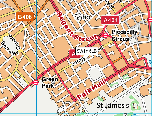 SW1Y 6LB map - OS VectorMap District (Ordnance Survey) SW1Y 6LB map - OS VectorMap District (Ordnance Survey)