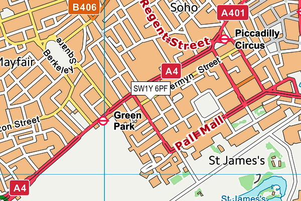 SW1Y 6PF map - OS VectorMap District (Ordnance Survey) SW1Y 6PF map - OS VectorMap District (Ordnance Survey)