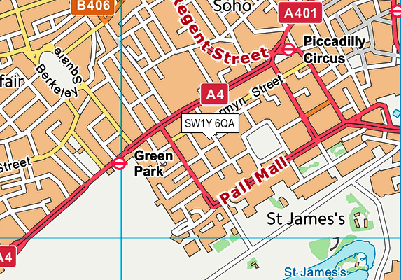 SW1Y 6QA map - OS VectorMap District (Ordnance Survey) SW1Y 6QA map - OS VectorMap District (Ordnance Survey)