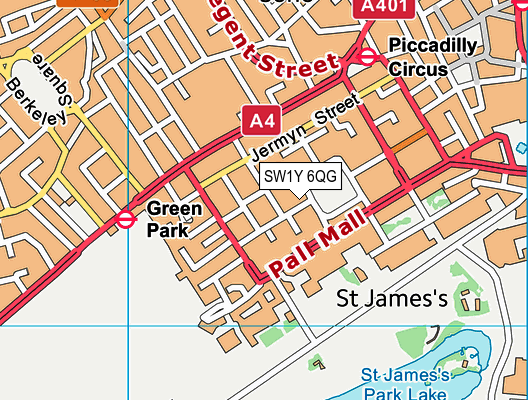 SW1Y 6QG map - OS VectorMap District (Ordnance Survey) SW1Y 6QG map - OS VectorMap District (Ordnance Survey)