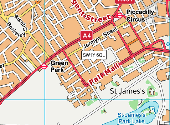 SW1Y 6QL map - OS VectorMap District (Ordnance Survey) SW1Y 6QL map - OS VectorMap District (Ordnance Survey)