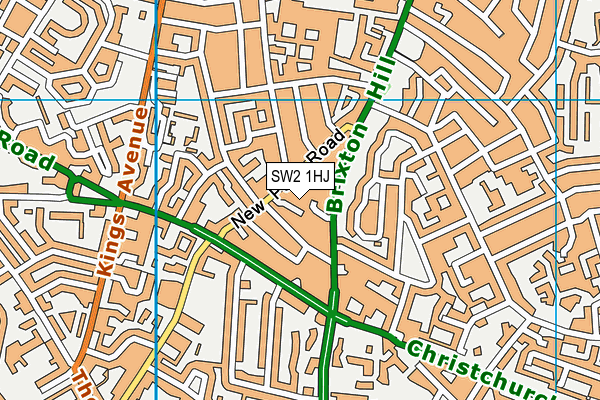 SW2 1HJ map - OS VectorMap District (Ordnance Survey) SW2 1HJ map - OS VectorMap District (Ordnance Survey)