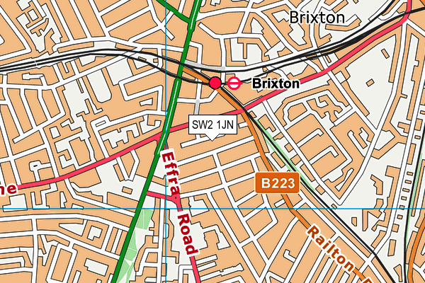 SW2 1JN map - OS VectorMap District (Ordnance Survey) SW2 1JN map - OS VectorMap District (Ordnance Survey)