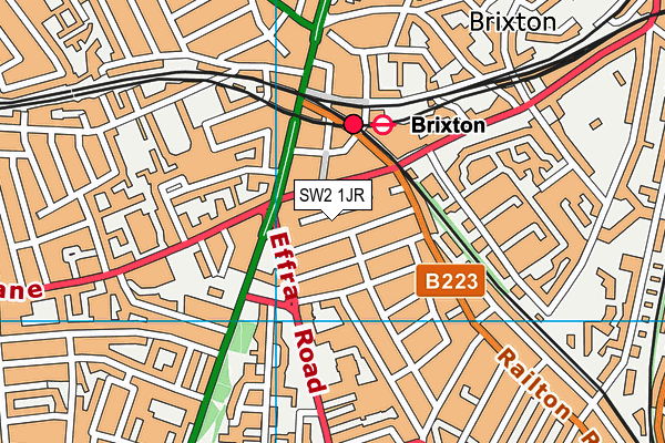 SW2 1JR map - OS VectorMap District (Ordnance Survey) SW2 1JR map - OS VectorMap District (Ordnance Survey)
