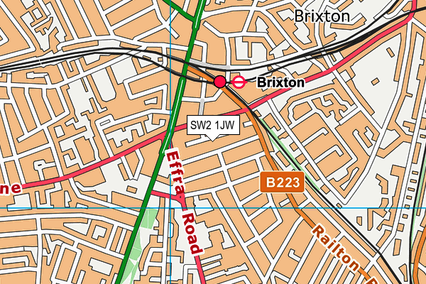 SW2 1JW map - OS VectorMap District (Ordnance Survey) SW2 1JW map - OS VectorMap District (Ordnance Survey)