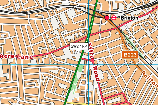SW2 1RP map - OS VectorMap District (Ordnance Survey) SW2 1RP map - OS VectorMap District (Ordnance Survey)