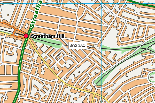 SW2 3AQ map - OS VectorMap District (Ordnance Survey)