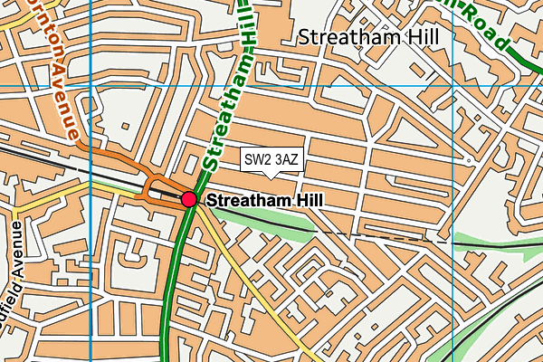 SW2 3AZ map - OS VectorMap District (Ordnance Survey) SW2 3AZ map - OS VectorMap District (Ordnance Survey)