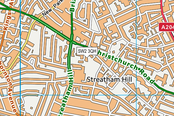 SW2 3QH map - OS VectorMap District (Ordnance Survey) SW2 3QH map - OS VectorMap District (Ordnance Survey)