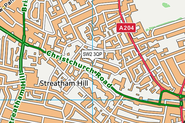 SW2 3QP map - OS VectorMap District (Ordnance Survey) SW2 3QP map - OS VectorMap District (Ordnance Survey)