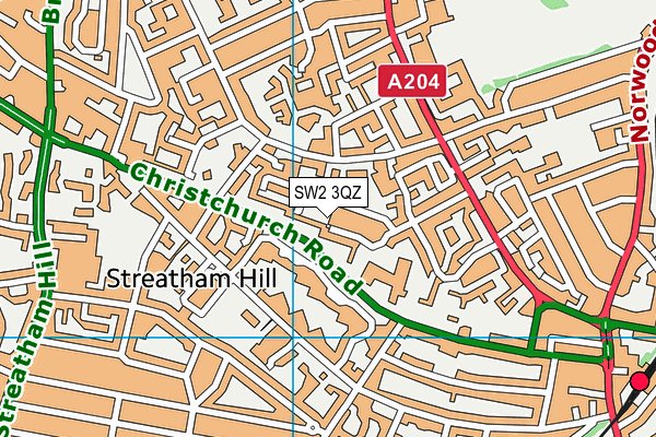 SW2 3QZ map - OS VectorMap District (Ordnance Survey) SW2 3QZ map - OS VectorMap District (Ordnance Survey)
