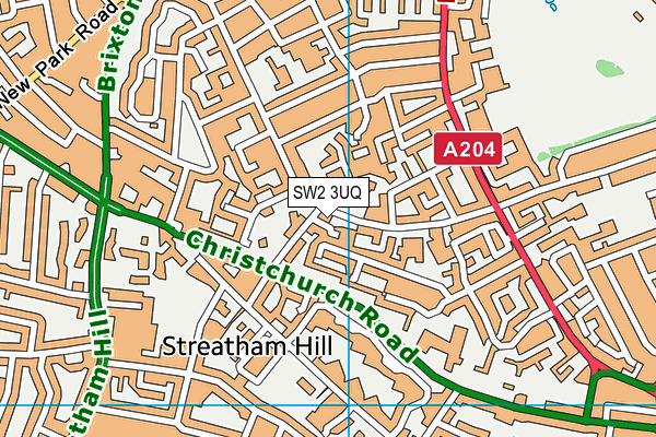 SW2 3UQ map - OS VectorMap District (Ordnance Survey) SW2 3UQ map - OS VectorMap District (Ordnance Survey)