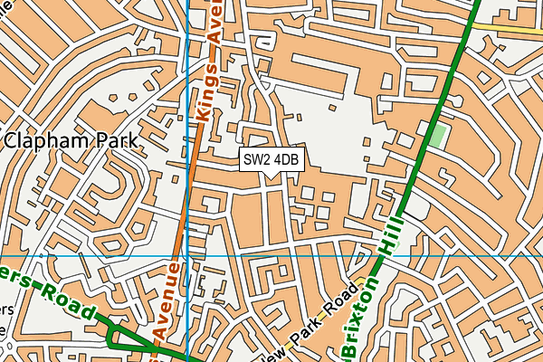 SW2 4DB map - OS VectorMap District (Ordnance Survey) SW2 4DB map - OS VectorMap District (Ordnance Survey)
