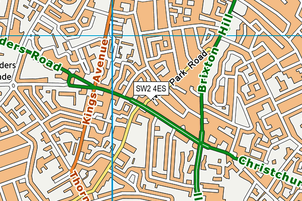 SW2 4ES map - OS VectorMap District (Ordnance Survey) SW2 4ES map - OS VectorMap District (Ordnance Survey)