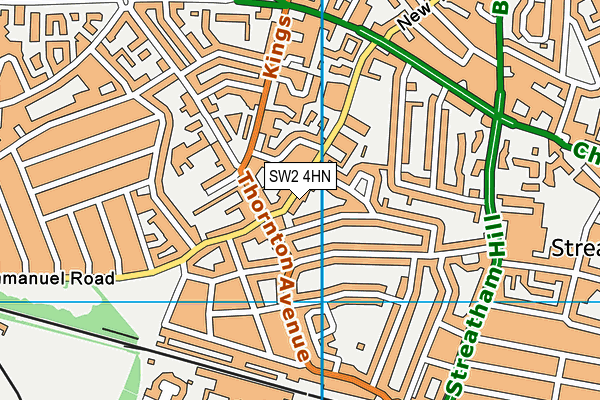 SW2 4HN map - OS VectorMap District (Ordnance Survey) SW2 4HN map - OS VectorMap District (Ordnance Survey)