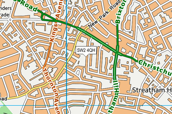 SW2 4QH map - OS VectorMap District (Ordnance Survey) SW2 4QH map - OS VectorMap District (Ordnance Survey)