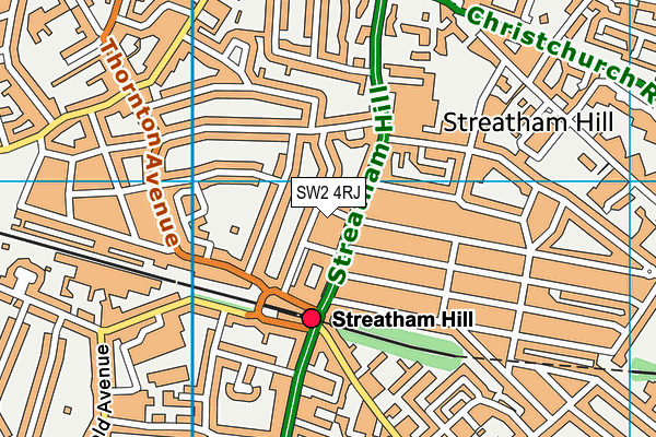 SW2 4RJ map - OS VectorMap District (Ordnance Survey) SW2 4RJ map - OS VectorMap District (Ordnance Survey)
