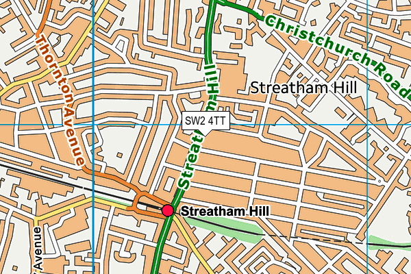 SW2 4TT map - OS VectorMap District (Ordnance Survey) SW2 4TT map - OS VectorMap District (Ordnance Survey)