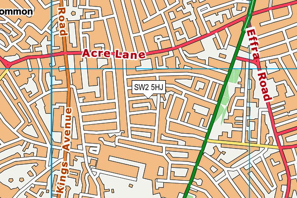 SW2 5HJ map - OS VectorMap District (Ordnance Survey) SW2 5HJ map - OS VectorMap District (Ordnance Survey)