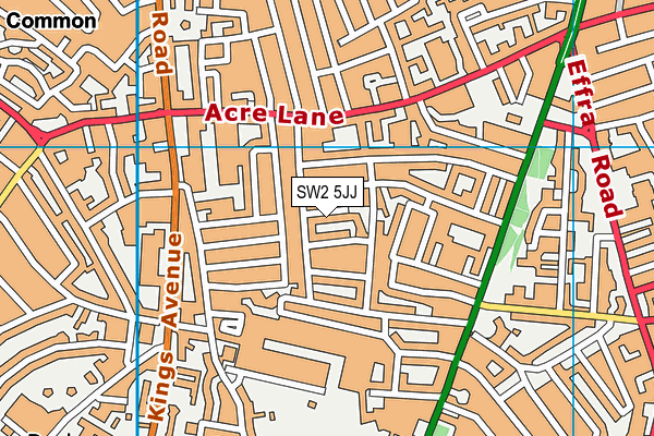 SW2 5JJ map - OS VectorMap District (Ordnance Survey) SW2 5JJ map - OS VectorMap District (Ordnance Survey)