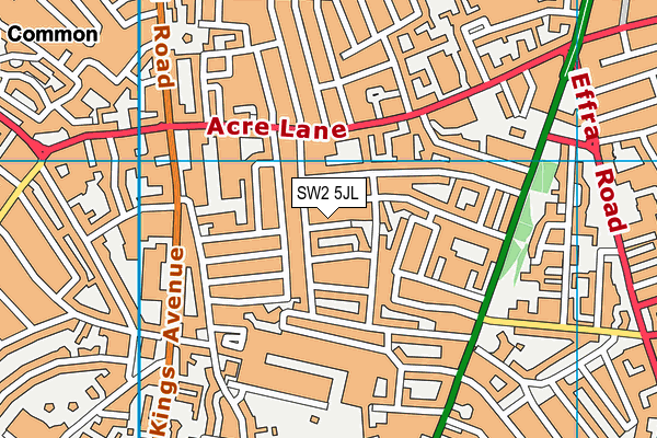 SW2 5JL map - OS VectorMap District (Ordnance Survey) SW2 5JL map - OS VectorMap District (Ordnance Survey)