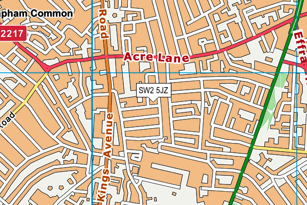 SW2 5JZ map - OS VectorMap District (Ordnance Survey) SW2 5JZ map - OS VectorMap District (Ordnance Survey)