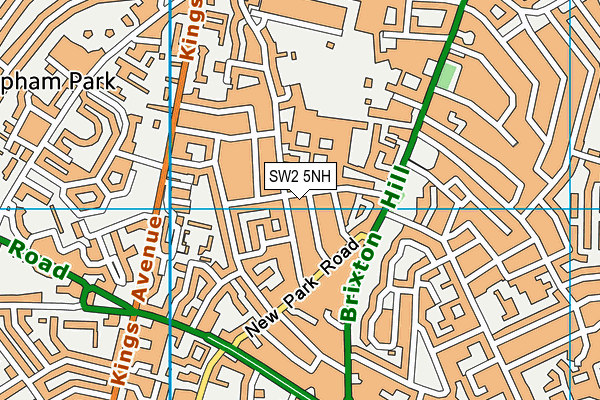 SW2 5NH map - OS VectorMap District (Ordnance Survey) SW2 5NH map - OS VectorMap District (Ordnance Survey)