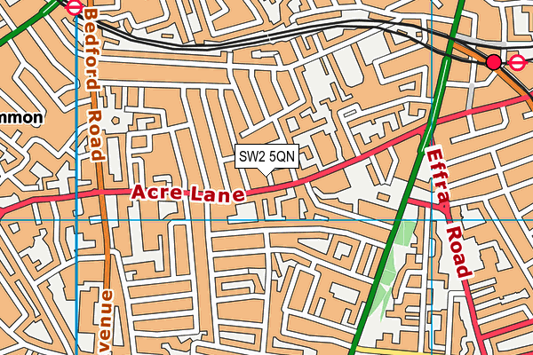 SW2 5QN map - OS VectorMap District (Ordnance Survey) SW2 5QN map - OS VectorMap District (Ordnance Survey)