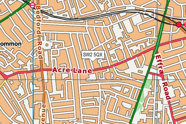 SW2 5QX map - OS VectorMap District (Ordnance Survey) SW2 5QX map - OS VectorMap District (Ordnance Survey)
