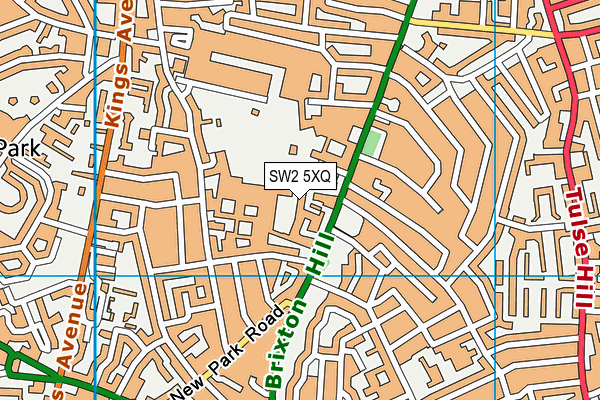 SW2 5XQ map - OS VectorMap District (Ordnance Survey) SW2 5XQ map - OS VectorMap District (Ordnance Survey)