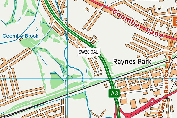 SW20 0AL map - OS VectorMap District (Ordnance Survey) SW20 0AL map - OS VectorMap District (Ordnance Survey)
