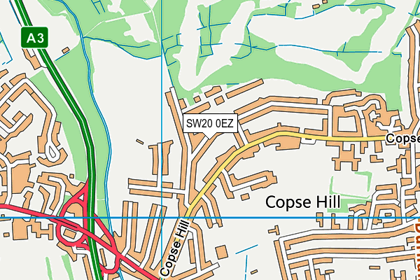 SW20 0EZ map - OS VectorMap District (Ordnance Survey) SW20 0EZ map - OS VectorMap District (Ordnance Survey)