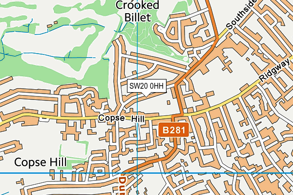 SW20 0HH map - OS VectorMap District (Ordnance Survey) SW20 0HH map - OS VectorMap District (Ordnance Survey)