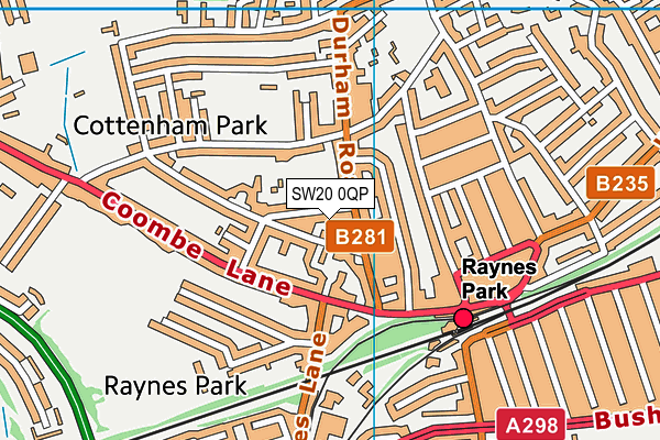 SW20 0QP map - OS VectorMap District (Ordnance Survey) SW20 0QP map - OS VectorMap District (Ordnance Survey)