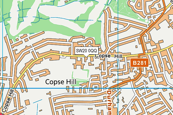 SW20 0QQ map - OS VectorMap District (Ordnance Survey) SW20 0QQ map - OS VectorMap District (Ordnance Survey)