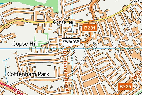 SW20 0SB map - OS VectorMap District (Ordnance Survey) SW20 0SB map - OS VectorMap District (Ordnance Survey)