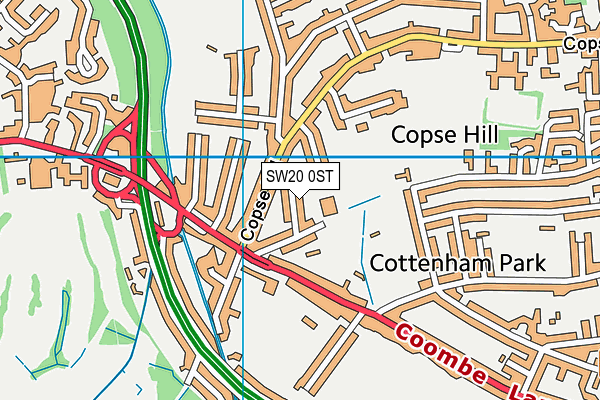 SW20 0ST map - OS VectorMap District (Ordnance Survey) SW20 0ST map - OS VectorMap District (Ordnance Survey)