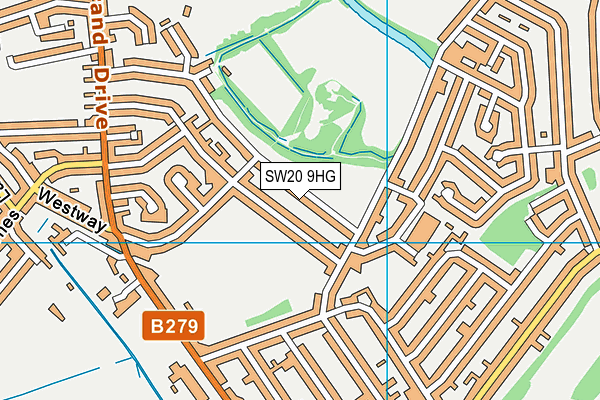 SW20 9HG map - OS VectorMap District (Ordnance Survey) SW20 9HG map - OS VectorMap District (Ordnance Survey)