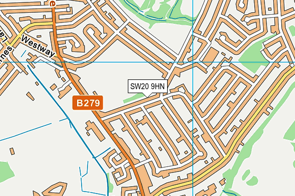 SW20 9HN map - OS VectorMap District (Ordnance Survey) SW20 9HN map - OS VectorMap District (Ordnance Survey)